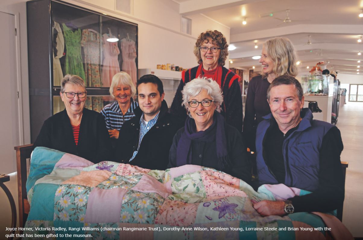 rangimarie trust quilt gifted to museum